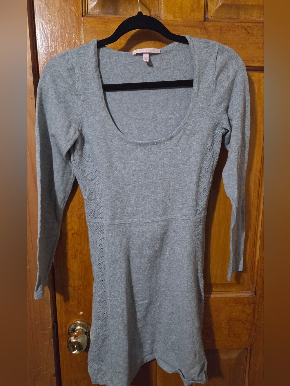 Victoria's Secret Gray Scoop Neck Knit Dress
